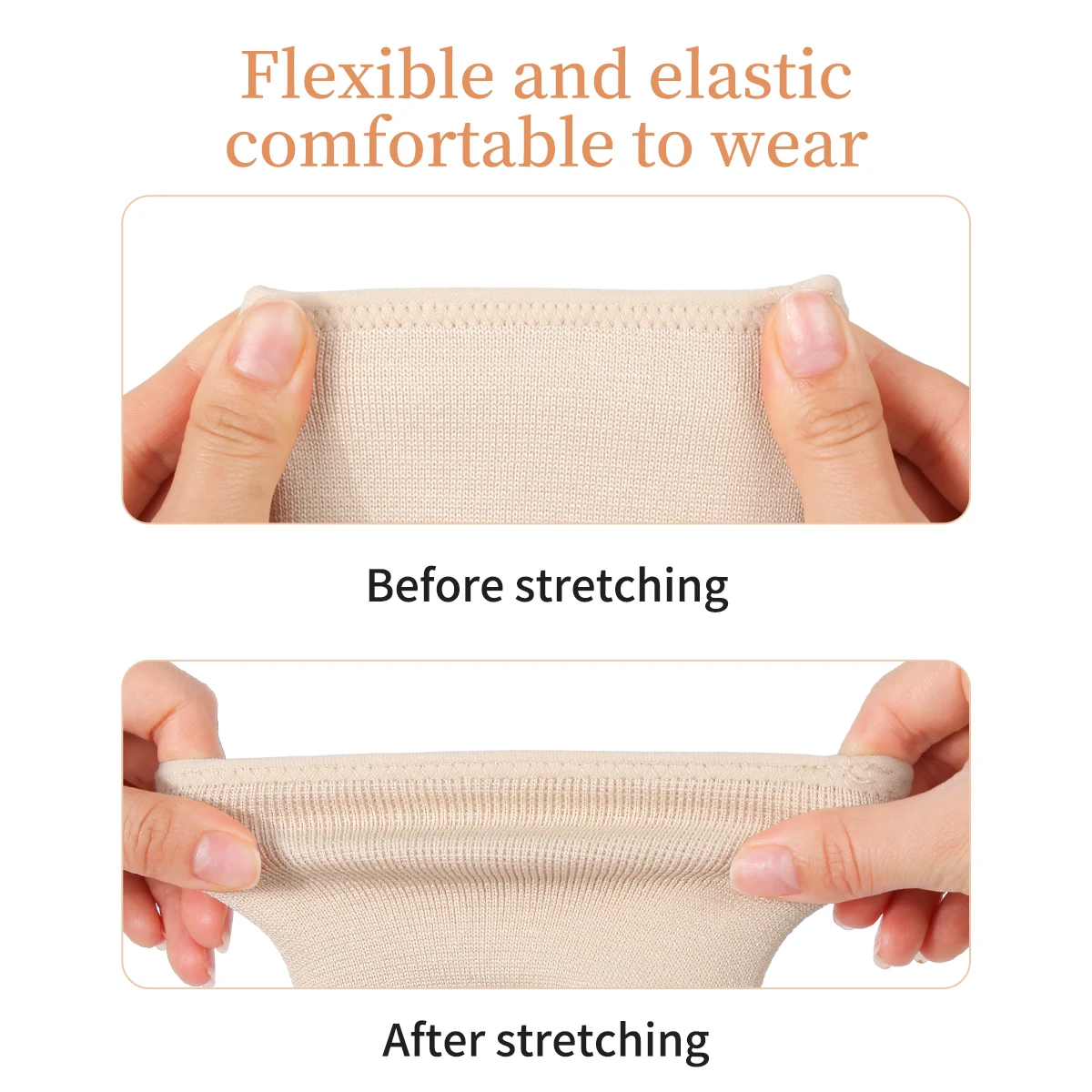 Silicone Gel Metatarsal Pads for Men and Women, Fabric Sleeve Forefoot Cushion Toe Separators for Metatarsalgia & Sesamoiditis