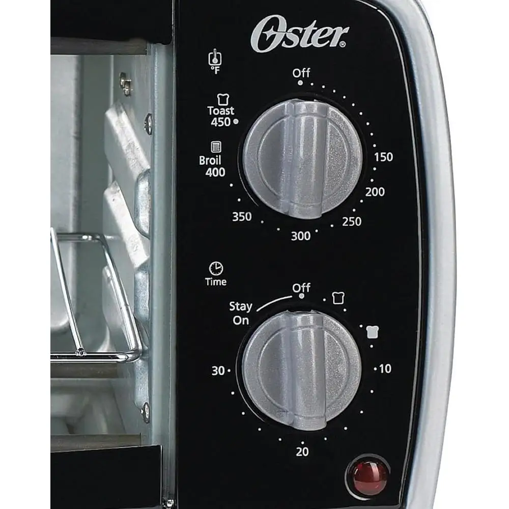 فرن محمصة مدمج 4 شرائح مزدوجة التحكم في التوست خبز الشواء نطاق درجة الحرارة 150-450F صينية الفتات القابلة للإزالة مؤقت 30 دقيقة