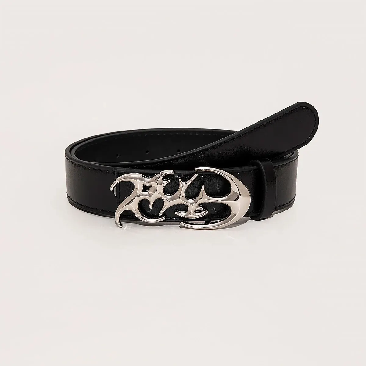 Women Special Shaped Smooth Buckle Pu Leather Y2k Trendy Cool Jeans Belt Casual Bussiness Belt Ideal Choice for Gifts