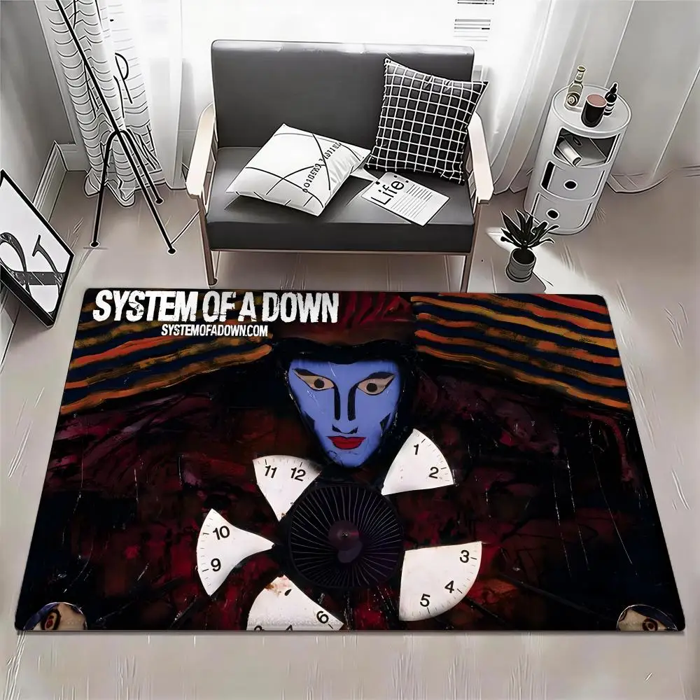 

S-System of a DownS cool Rock Floor Mat Eco - Flannel Doormat Non-Slip Odorless Indoor Floor Rug Soft Short Plush Home Mat