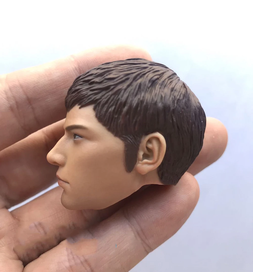 Große Verkäufe 1/6 Männlichen Lightspeed Junge Heiligen Mönch Mit Haar Handsome Guy Kopf Carving Skulptur Für 12 zoll Action-figuren