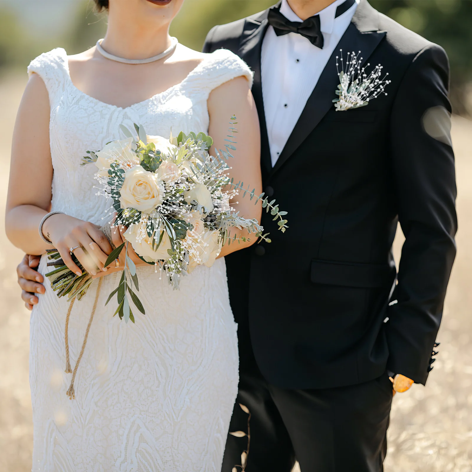 

100pcs White 4Mm Pearl String Abs Plastic Floral Picks For Wedding Bouquet Decoration Bridal Supplies Party Centerpiece Stick