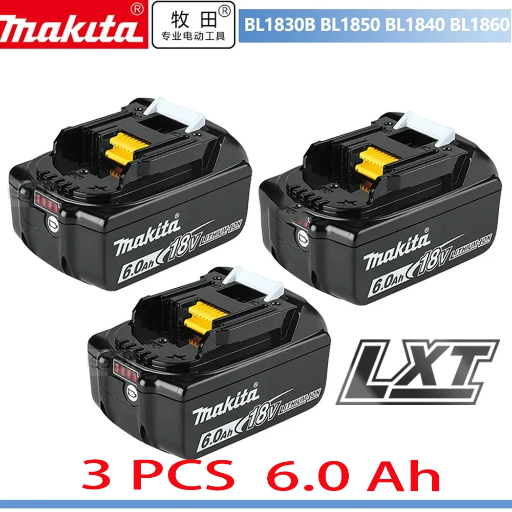 Genuine Makita 6Ah for Makita 18V Battery BL1830 BL1850B BL1850 BL1840 BL1860 BL1815 BL1820 Replacement Lithium Battery