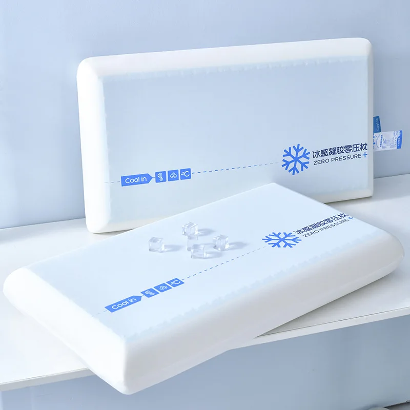 Cooling Gel Memory Foam Pillow Slow Rebound Cut Zero Pressure Breathable Soft Sleeping Pillow With Cool Factor For Summer Sleep
