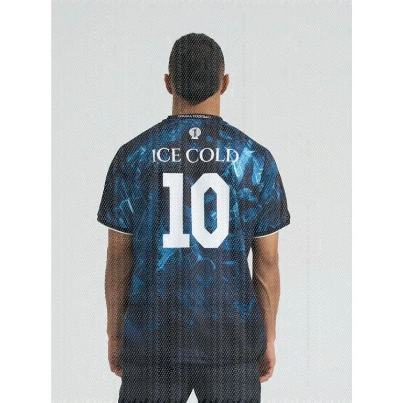 New football jersey, men's trendy sports short sleeved, ice crack 10 concept football jersey