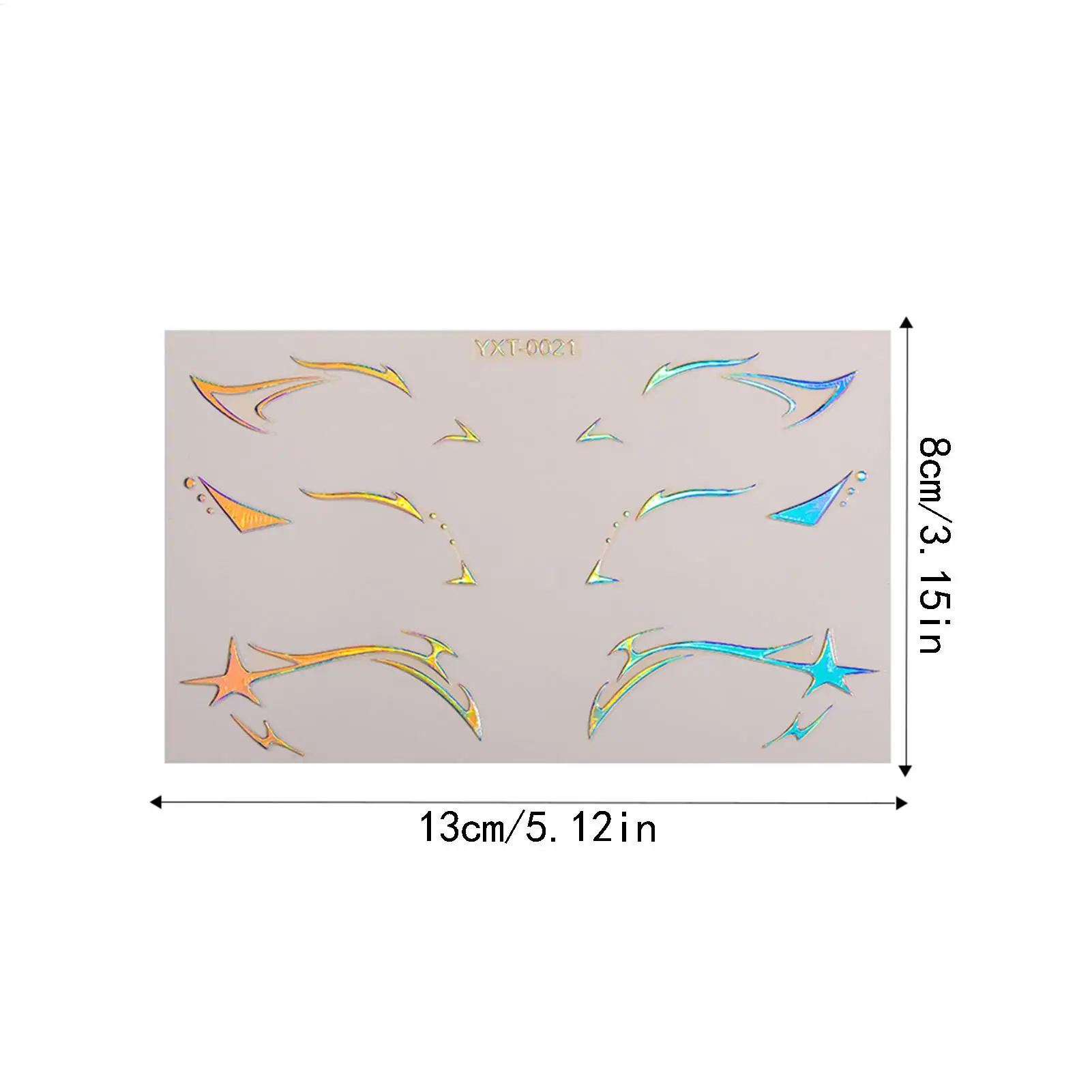 Eye Makeup Stickers 10 Pieces Waterproof Eye Decals Adhesive Face Stickers for Women Girls Ladies Wives Artists Home Salon Party view 6