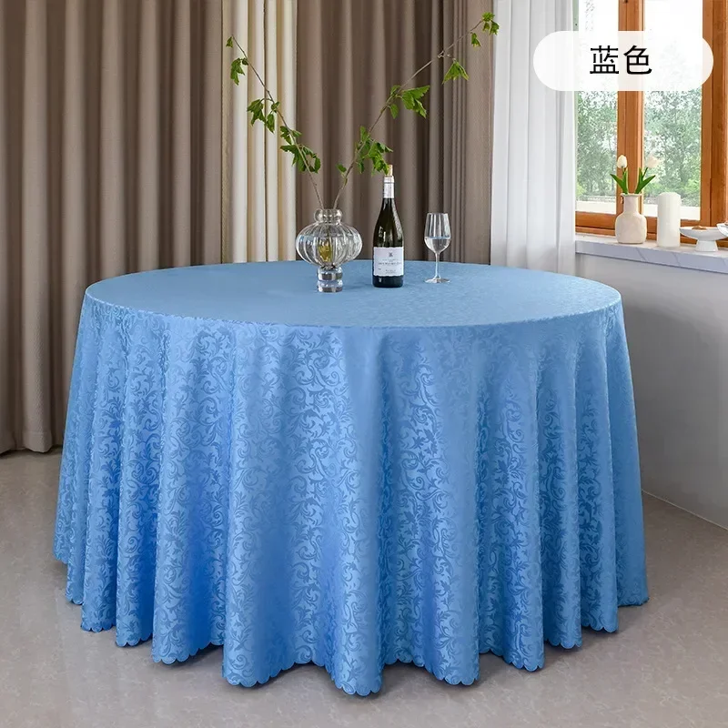 

LXS22 2024 New Table cloth polyester tablecloth round table cloth circular solid white