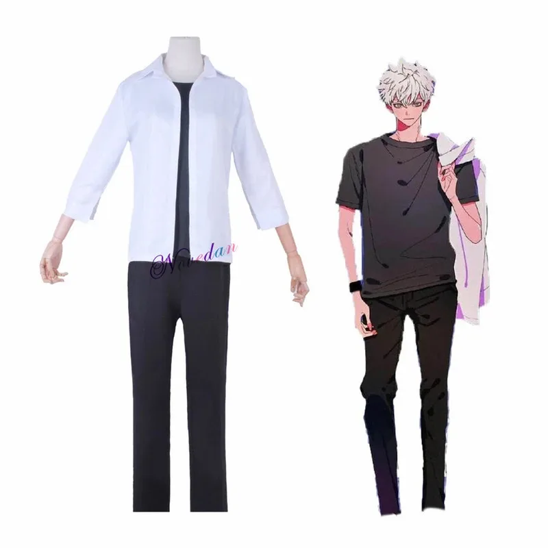 CyLINK انقر XiaoShi تأثيري أنيمي الشيطان لعبة LuGuang Qiao Ling Cheng XiaoShi سترة موحدة شعر مستعار زي حفلة الهالوين تأثيري حلي