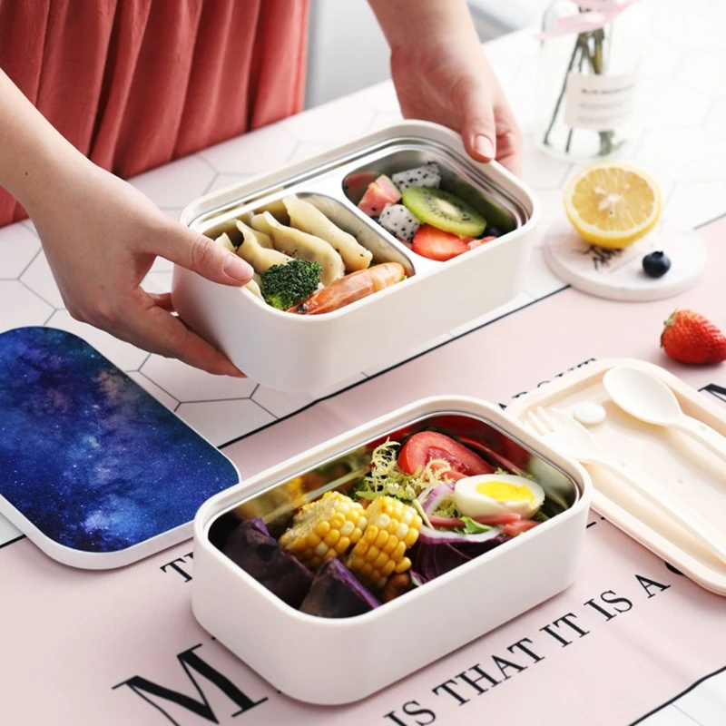 

Stainless Steel PP Material Double-layer Boxes Thermal Insulation Lunch Box