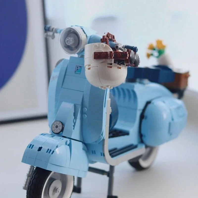 Technische Kompatibel 10298 Vespa Pedal Motorrad MOC Montage Bausteine Ziegel Auto DIY Spielzeug