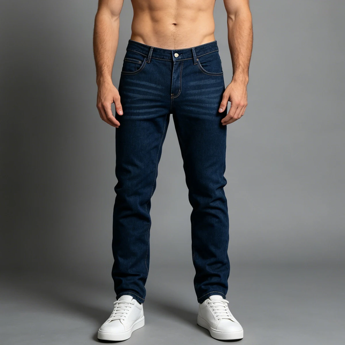 Men's Spring and Autumn Solid Color Slimming Straight Leg Jeans Fashion Handsome Simple Casual Pants Black Versatile Outdoor Pan