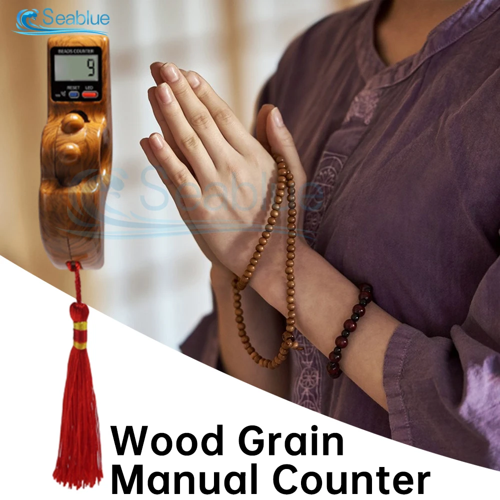 Hand Counter Portable Digital Beads Counter Lcd Digital Electronic Rosary Beads Tally Toy Tassel for Meditation Muslim Prayer