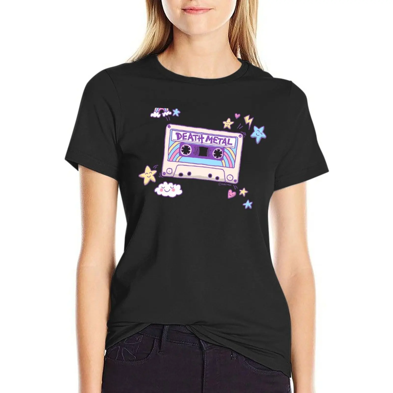 Death Metal Cassette Tape T-Shirt cute tops animal prinfor customs kawaii clothes t-shirt dress for Women sexy