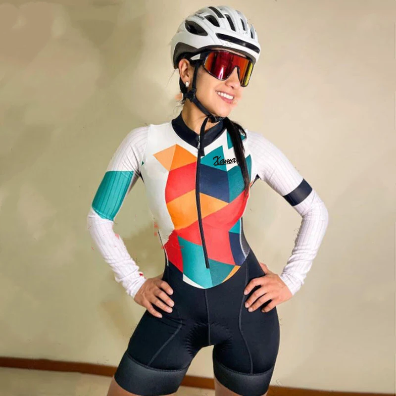 Xama 20D summer long sleeved woman little monkey tights cycling road suit pro cycling suit, overalls