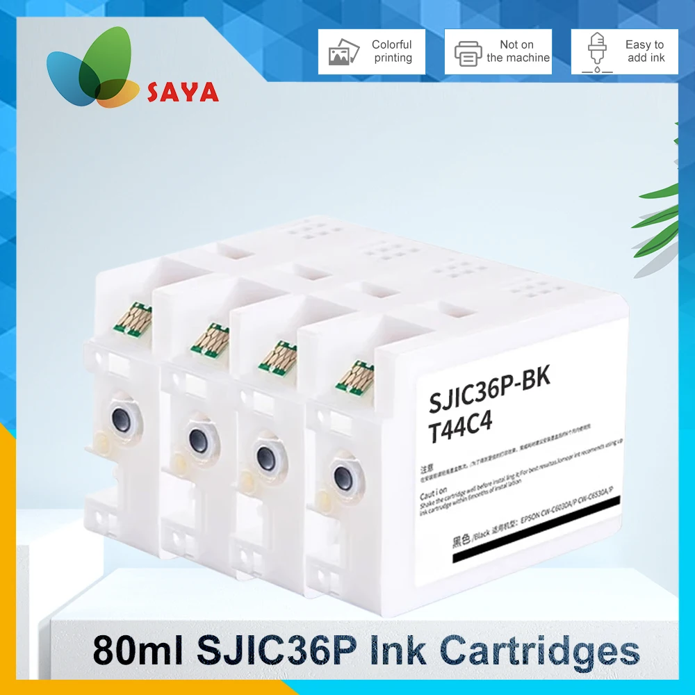 SJIC36P Ink Cartridge with Pigment Compatible for Epson ColorWorks CW-C6500Ae CW-C6500Pe Printer Label Printer