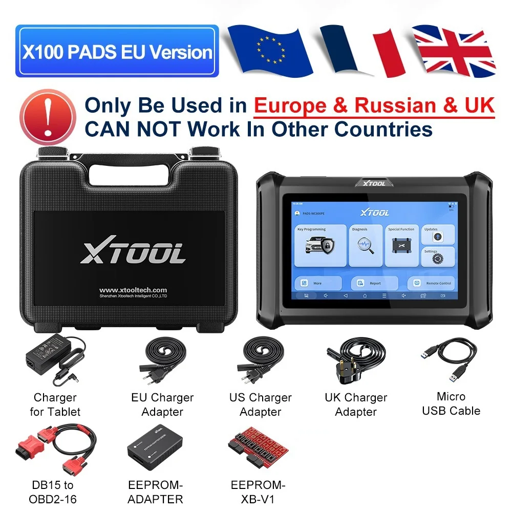 XTOOL X100 PADS Car Key Programmer Key Generator Read Pin Code All System Diagnostic Scanners Automotive Scanner With CANFD DOIP