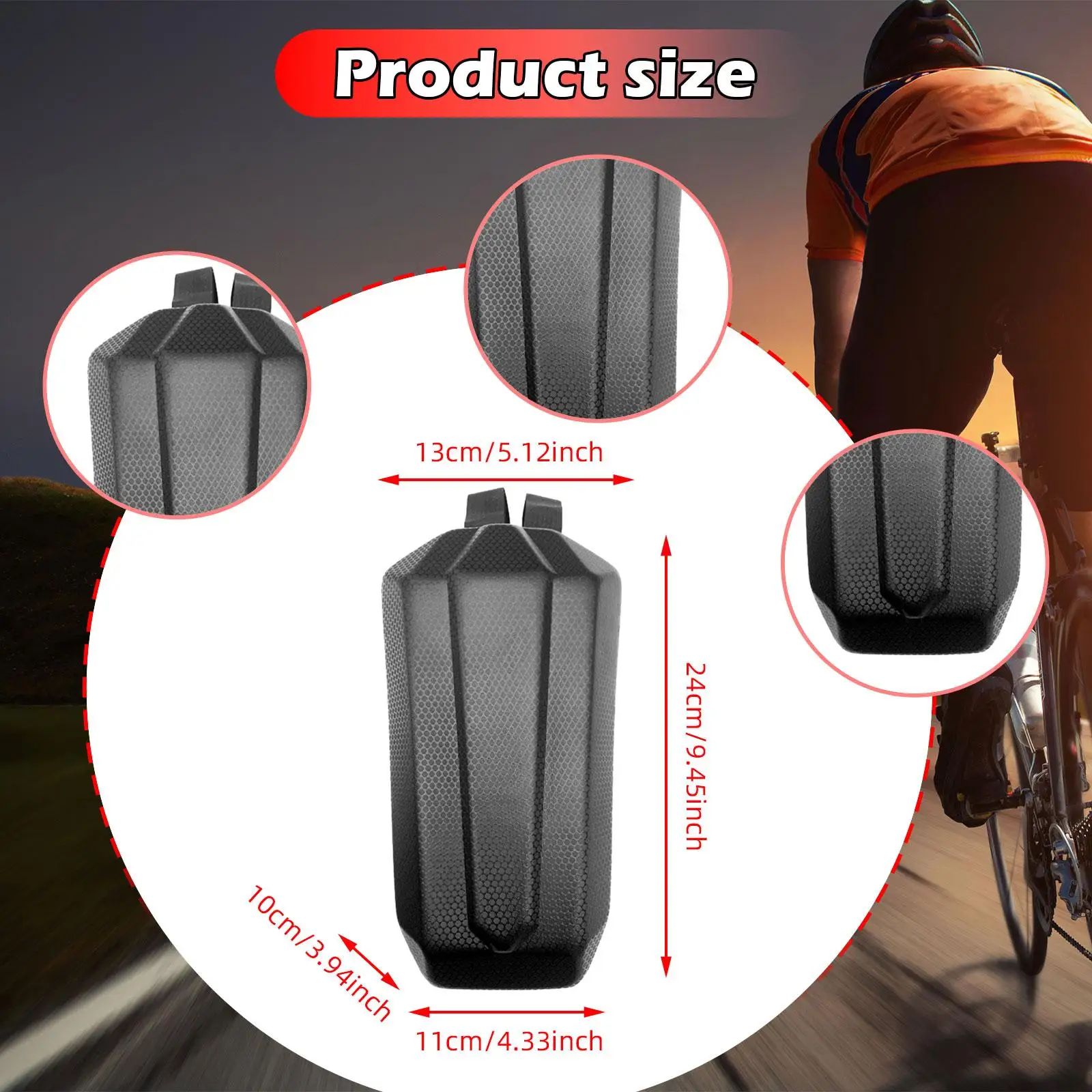 حقيبة سكوتر كهربائي بسحاب للإغلاق، حقيبة مقود أمامي محمولة مقاومة للماء