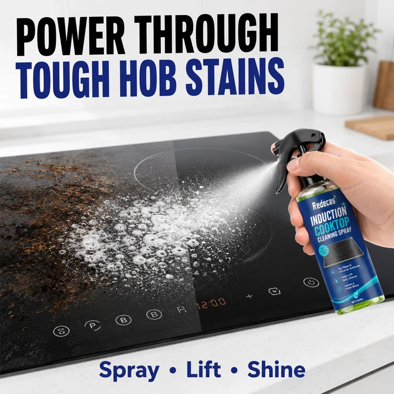 Induction Cooktop Polish Cream, Multi-purpose Stain Remover, Removes Burnt Marks, Black Scale & Carbon Deposits, Gas Stove, Sink