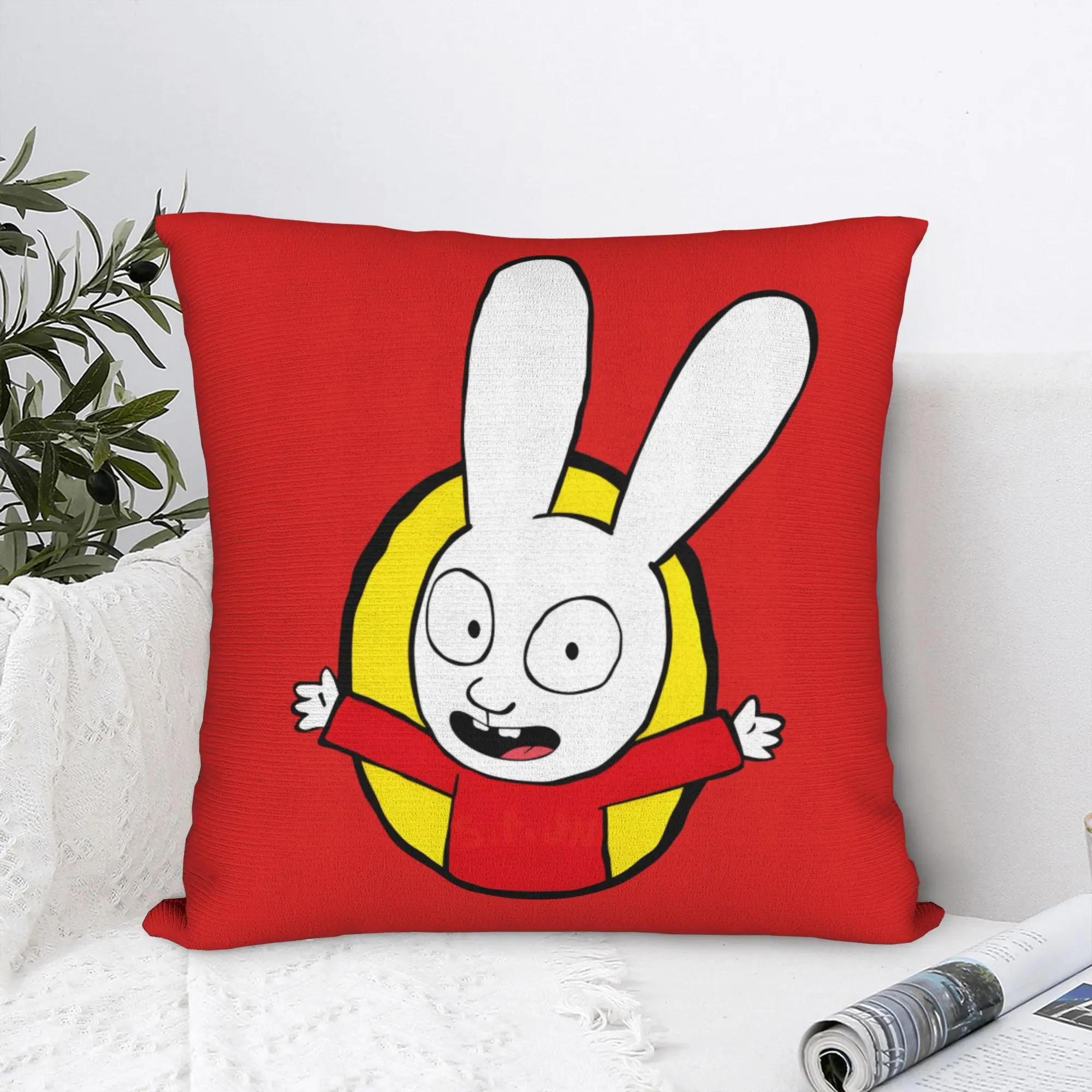 Simons Super Rabbit Square Pillow Case You're welcome !  Cushion Covers Novelty Zippered Decor Pillowcase for Seat 40x40cm
