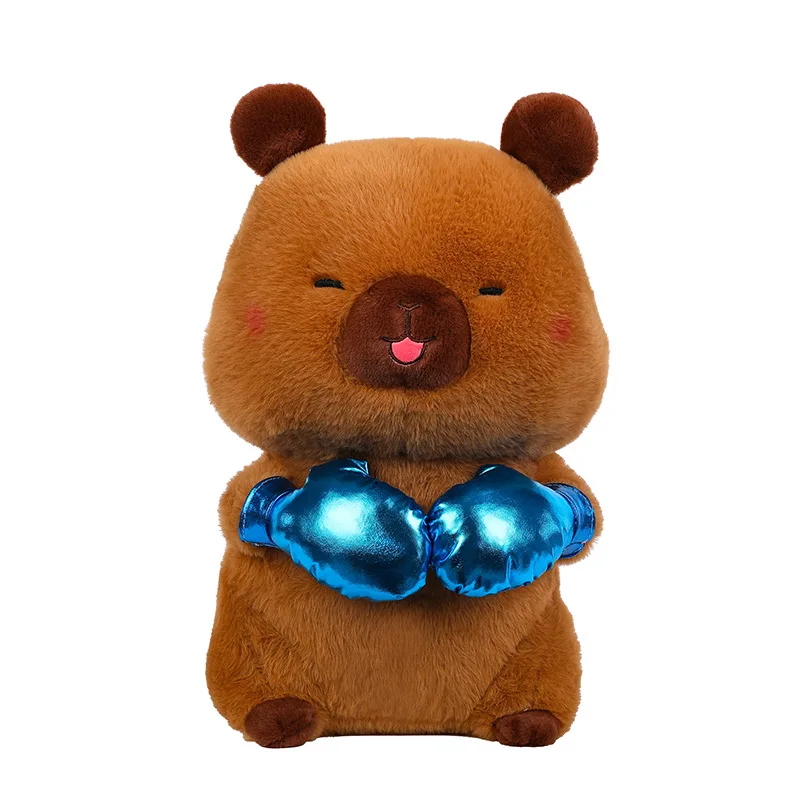 جديد 55 سنتيمتر Kawaii أفخم كابيبارا لعبة الملاكمة محشوة الحيوان لطيف محبوب وسادة ديكور للأطفال عيد الميلاد هدية عيد الميلاد بالجملة