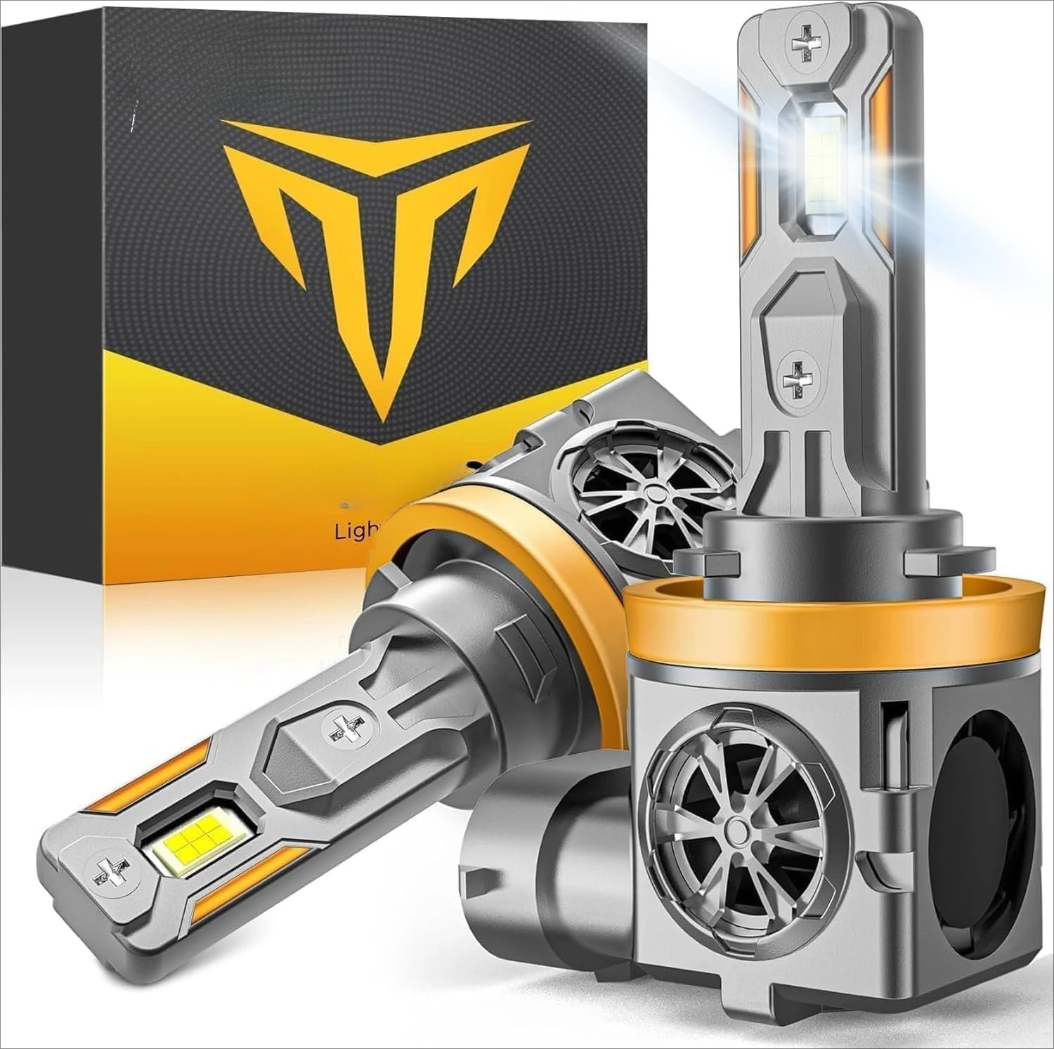 Latest H11/H9 Light Bulbs, 1:1 Halogen Size H11 Off-road Exterior Light Bulbs, Plug-N-Play, No Adapter Required,Pack of 2
