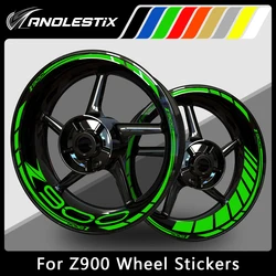 AnoleStix Riflettente Ruota Del Motociclo Adesivo Mozzo Decal Rim Stripe Tape Per Kawasaki Z900 2023 2022 2021 2020 2018 2017 2016