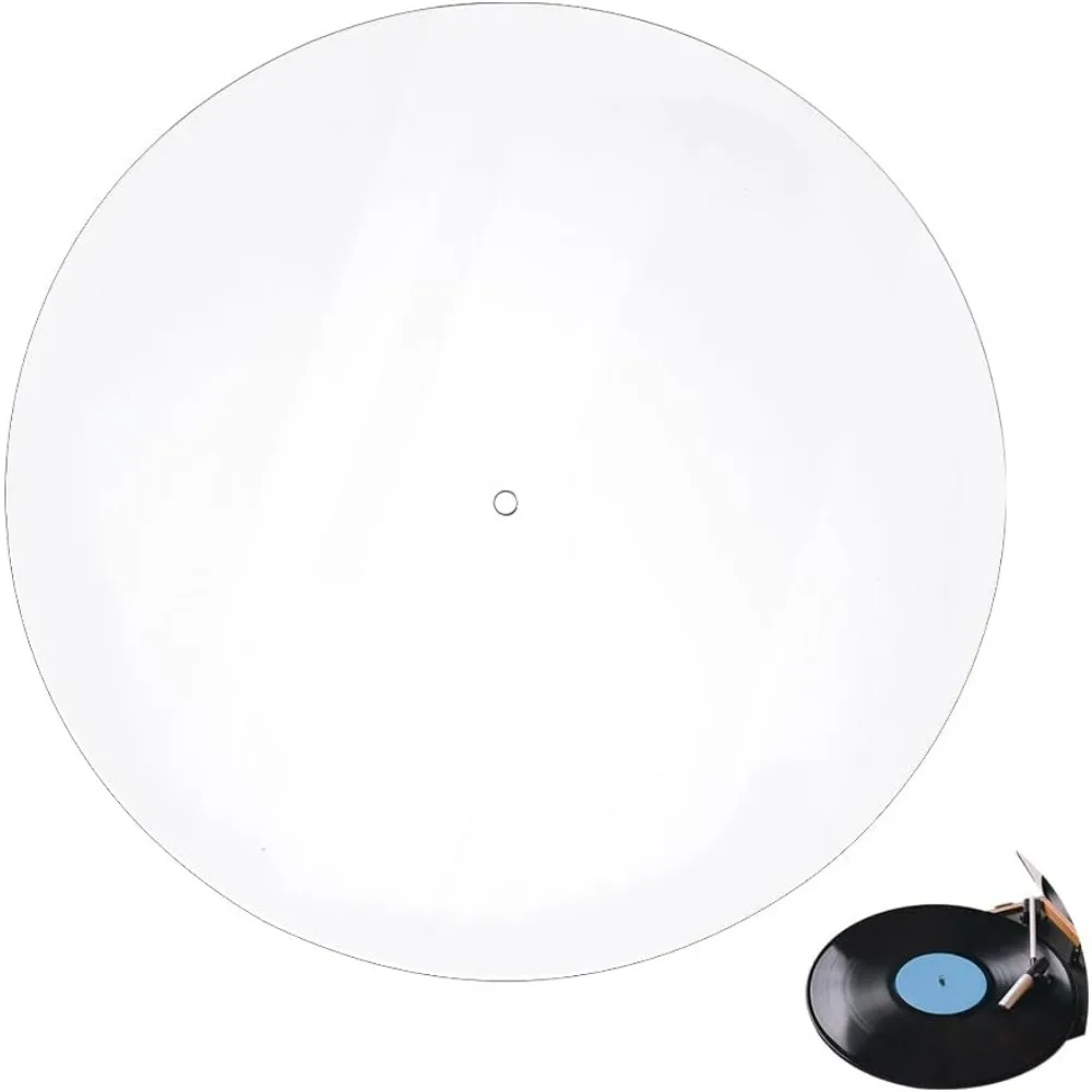 Acrylic Turntable Mats for Vinyl Player Record Platter Slipmat Clear Platters Mats for for Vinyl Records 30cm Dimaeter