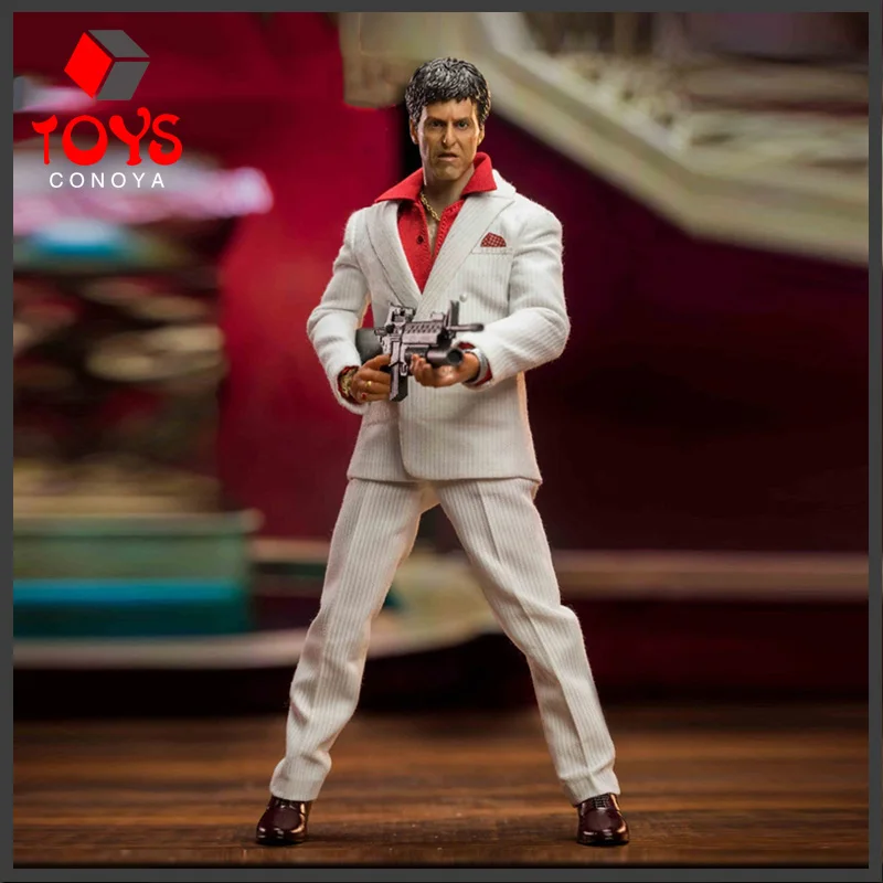 

In Stock Shark Toys 002 1/12 Hot Blooded Fighting Youth Scarface Tony Montana Al Pacino Full Set 12" Action Figure Body Model