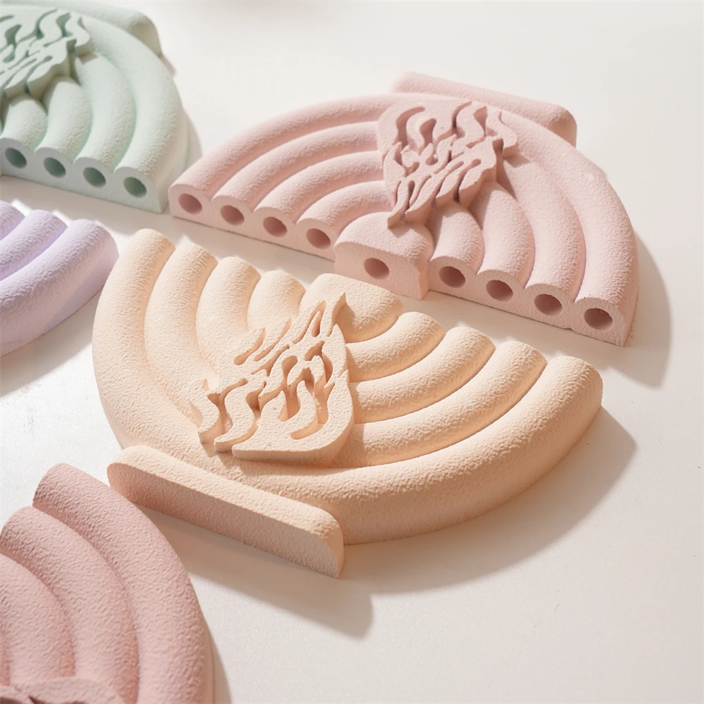 Sabbath Candlesticks Mold DIY Silicone Mold for Concrete Hanukkah Menorah Shabbat Candle Holders Silicone Mould Chanukah Decor view 5