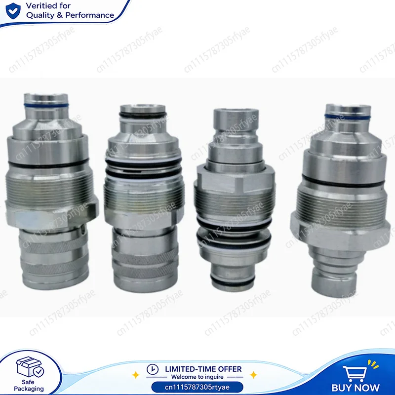 Quick Connector for Skid Steer Loader 7246802 7246799 Flat Face Hydraulic Coupler Replacement Accessory
