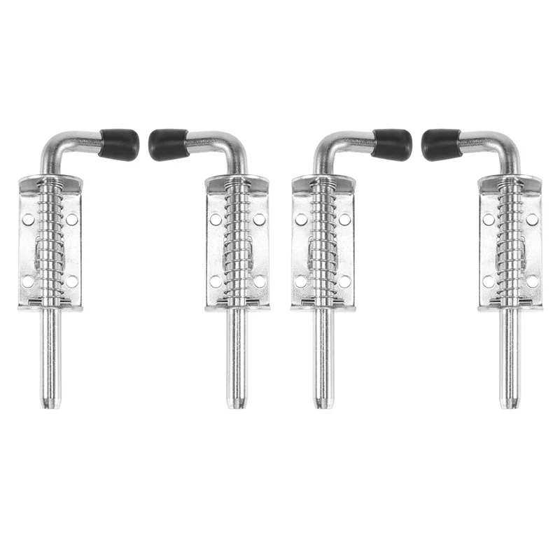 

4 упаковки, 5-дюймовый пружинный защелкивающийся болт из нержавеющей стали 304, утолщенный дверной замок 2 мм, матовая отделка, новый