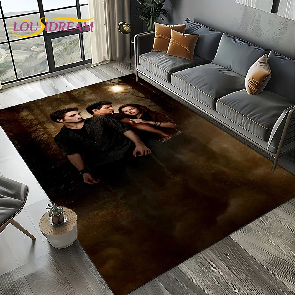 Twilight Saga Series Edward Bella Movie Carpet Rug for Living Room Bedroom Home Sofa Decoration,Kids Area Rug Non-slip Floor Mat