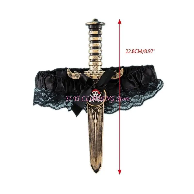 Bowknot Strumpfgürtel für Frauen Oberschenkel Strumpfband Harness Strumpfband für Cosplay Party Nachtclub Dame Kostüm Dekore