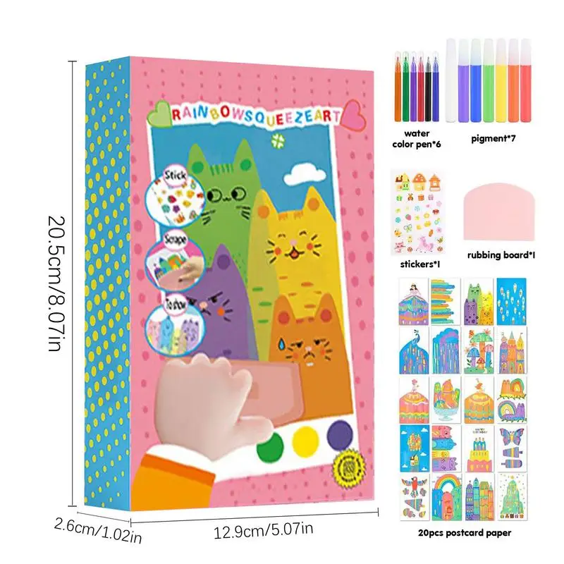 Скретч-бумага, интерактивные творческие радужные художественные наборы для рукоделия, материалы для царапин для путешествий, семьи, друзей, домашняя вечеринка