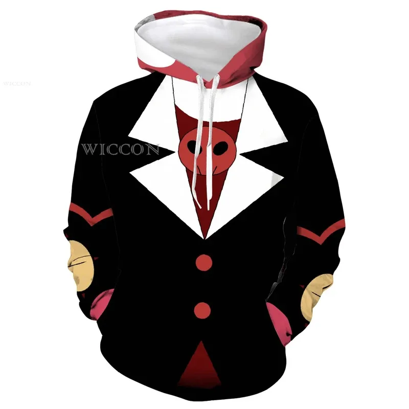 

asdh8@Anime Hazbin Cosplay Hotel Costume Alastor Angel Dust Lucifer Cosplay Anime Doujin Hoodie Sweatshirt Jacket Coat Men Women