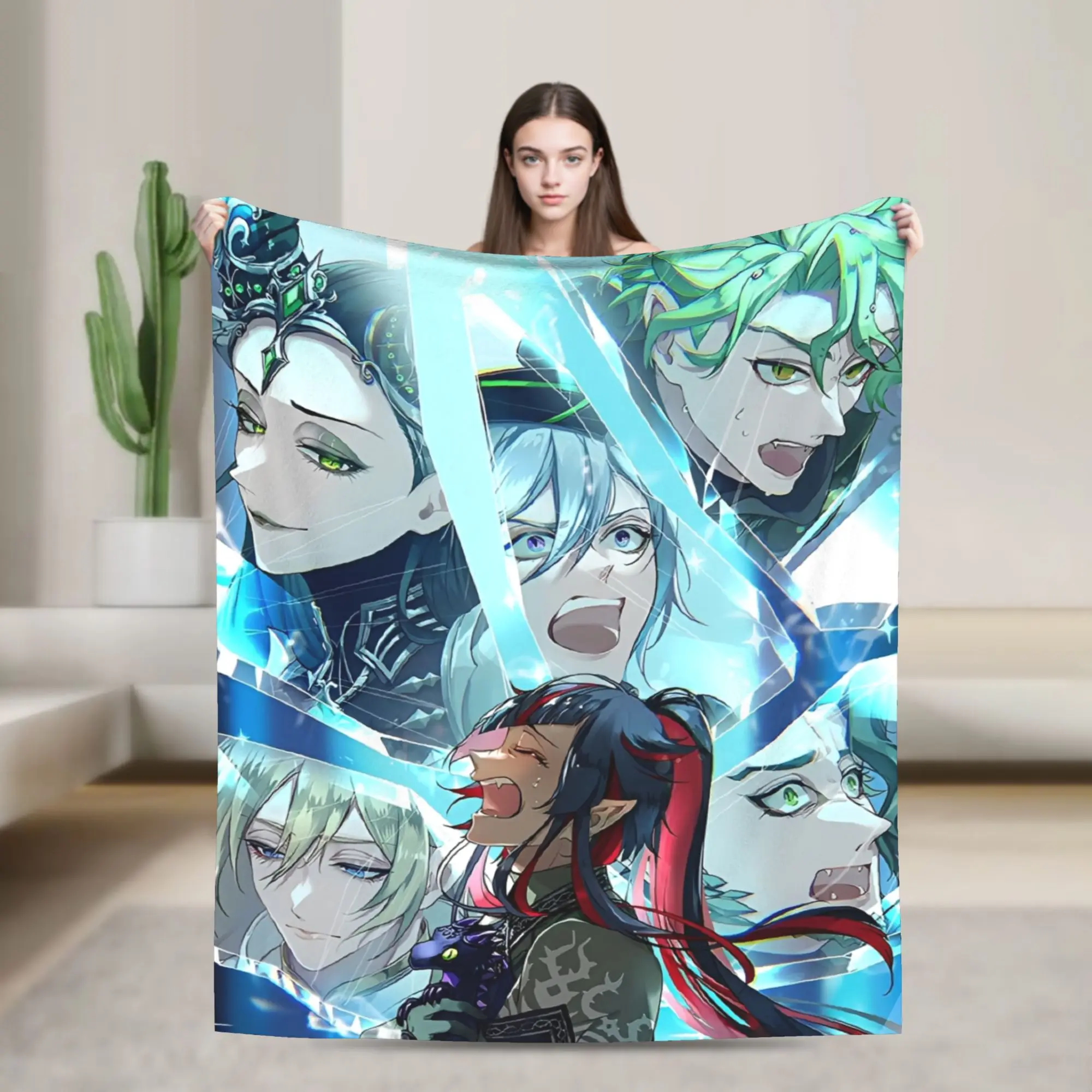 

Одеяло в стиле аниме Twisted-Wonderland the Animation, супер мягкие теплые пледы для кровати, 50x60 дюймов, покрывало разных размеров