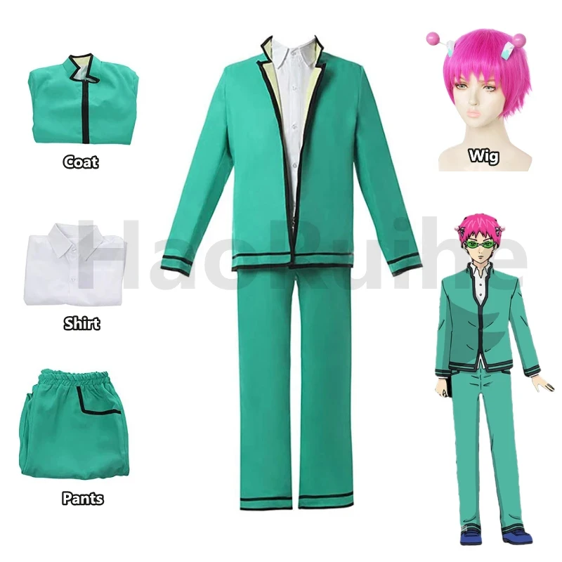 

❤2026❤ Anime Saiki Kusuo The Disastrous Life K.-Nan Cosplay Wigs Costumes Uniform Tops Pants Headwear Cos Props Wigs❤