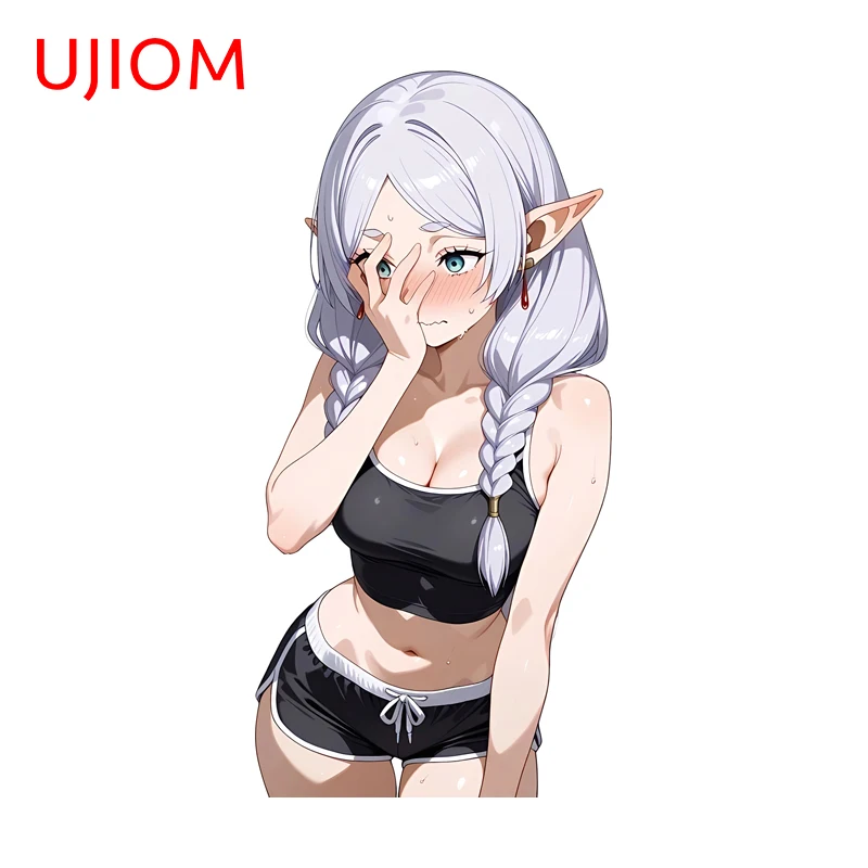UJIOM for Frieren Shy Waifu Wall Sticker Beautiful Baby Nursery Room Decal Creative Amsuing Wallpapers Decoration Chambre