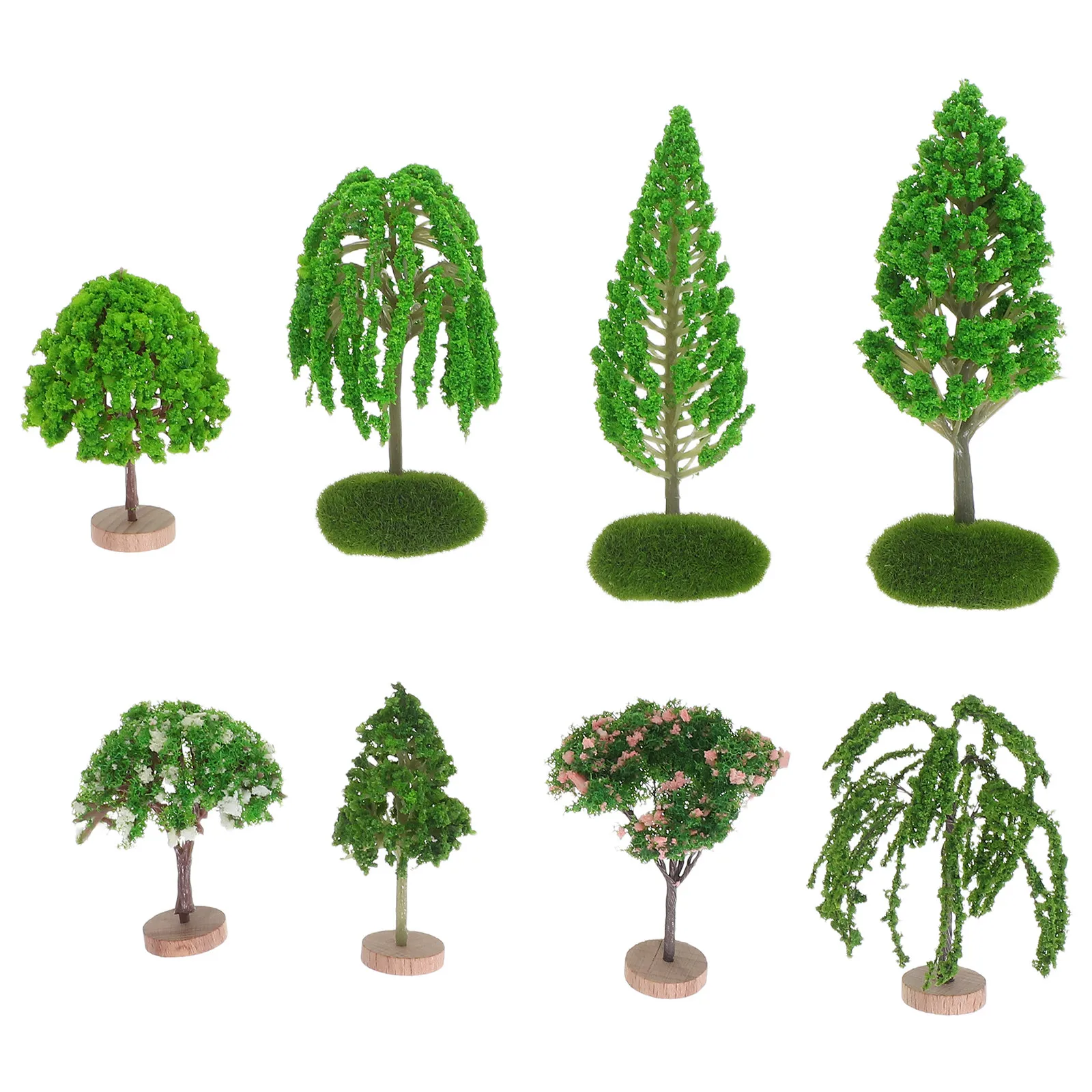 

Набор из 8 миниатюрных искусственных деревьев для ландшафтного дизайна, реалистичные имитации растений для оформления сцен, декор для песочницы своими руками