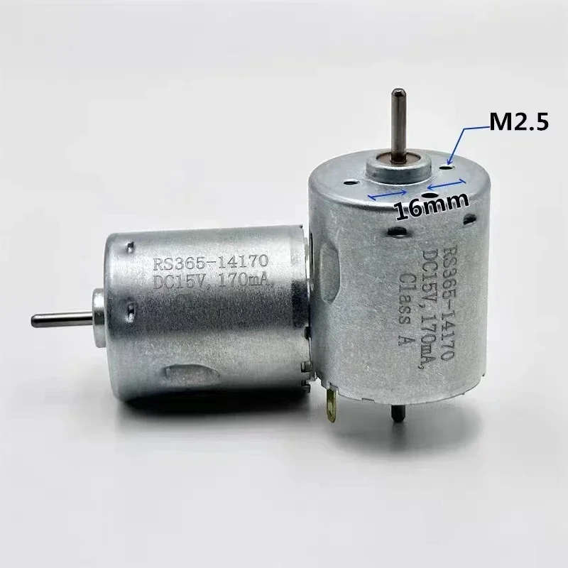 RS-365SH-14170 Mini  Motor DC 6V- 24V 10300RPM Dual 2.3mm Shaft Carbon Brush Electric Motor For Toy Sweeper Robot Vacuum Cleaner