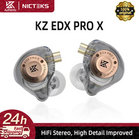 KZ EDX Pro X Wired Earbuds Superior Sounds In-Ear Earphones HIFI Bass Sport Noise Cancelling Headset Music EDC Headphone EDX Pro