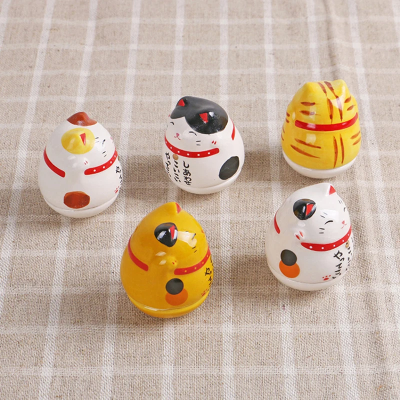 {بهلوان السيراميك حلية} اليابانية محظوظ القط بهلوان أوكوما الحرف الكرتون محظوظ القط مجوهرات المشهد ديكور المنزل محظوظ القط #4
