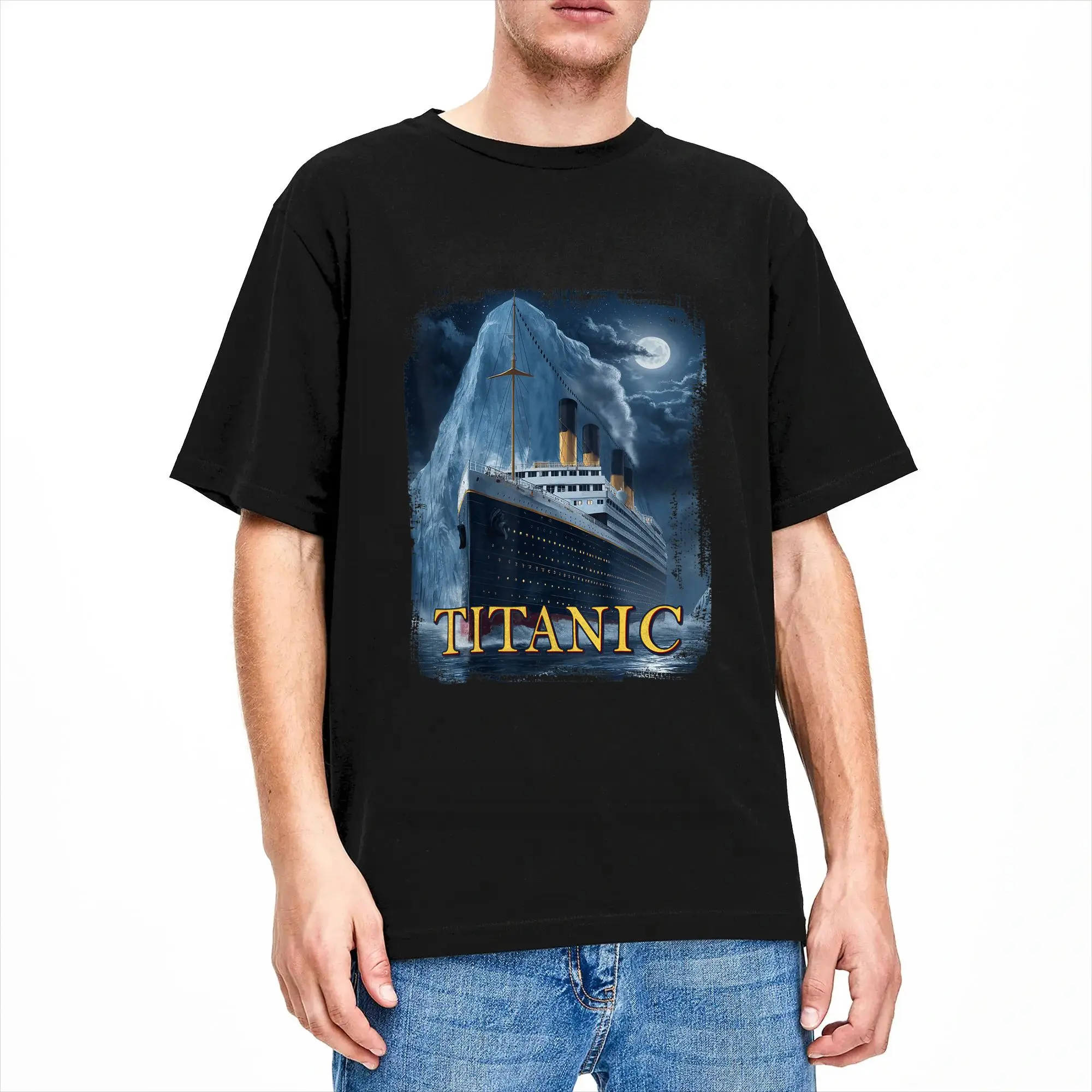 Mens T Shirt Titanic Cruise Ship Graphic Hit Iceberg April 15th 1912 T-Shirts Hippie  Beach Tees Y2K Casual Pure Cotton Clothes