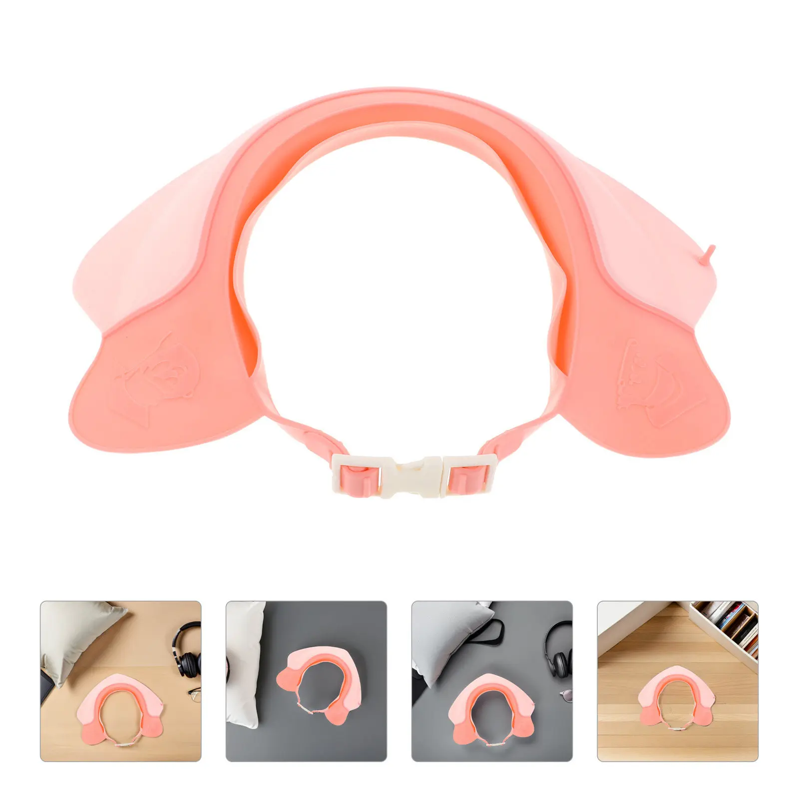 

Baby Shower Cap Shield Adjustable Toddler Bath Cap Widen Brim Soft Lining Waterproof Hair Washing Hat Ear Protection Kids