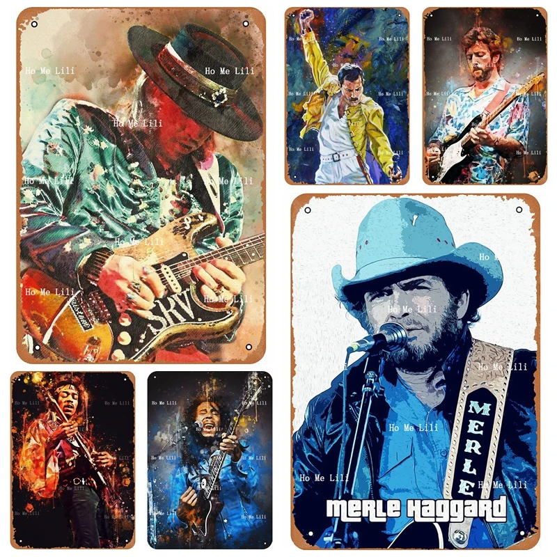 Rock Stevie Ray Vaughan Legendary Guitarist Eric Music Freddie Artist Jimi Bob Country Music Singer Metal Plaque