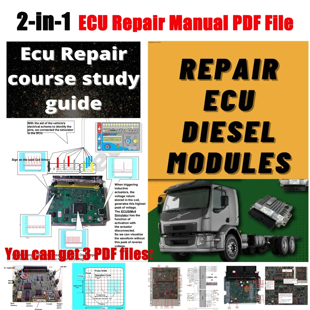 2 in 1 ECU Repair Course Study Guide Repair ECU Diesel Module PDF File ECU Repair Basic Course Study EPROM TEST Progranmming PDF