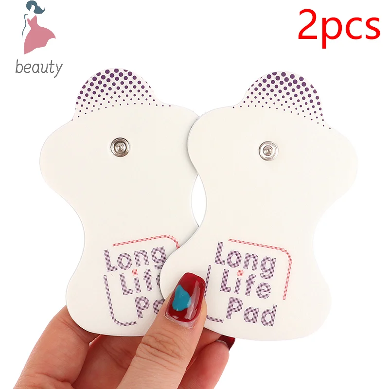 2PCS Long Life Pad Electrode Massage Pads Cable for Digital Tens Acupuncture Device Body Massager Therapy Machine