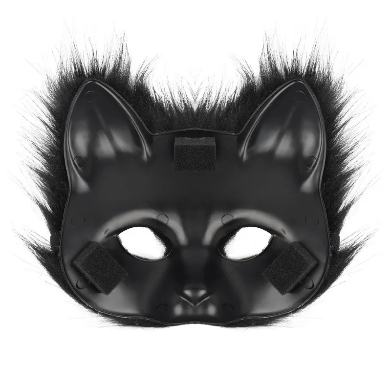 Halloween Suit Simulated Fox Mask Gloves Plush Fox Tail Handmade Animal Tail Cos Prop Accessories