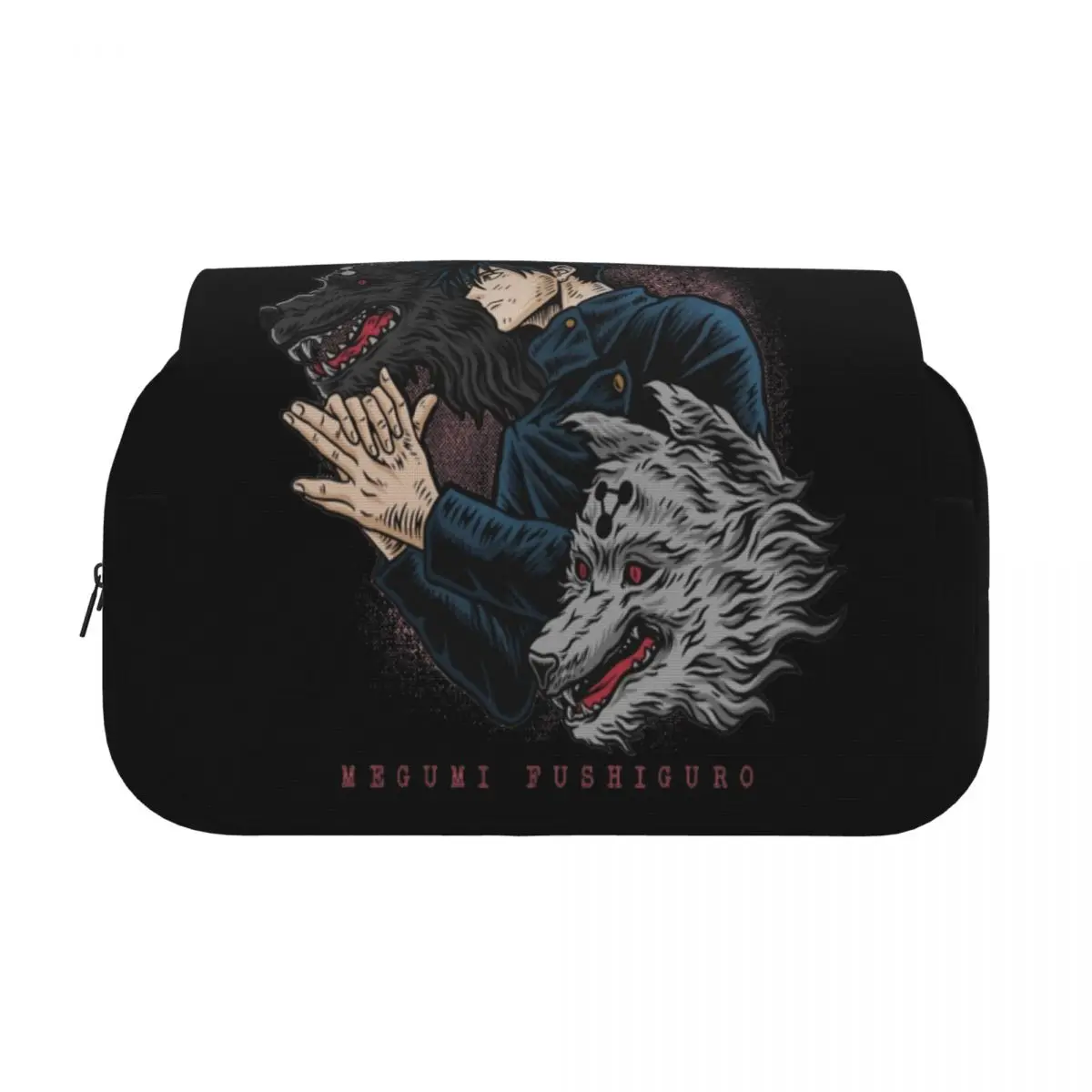 Double Clamshell Pen Case Jujutsus Kaisens Anime Pencilcases Pen Holder for Girls Boys Bag Office Zipper Stationery