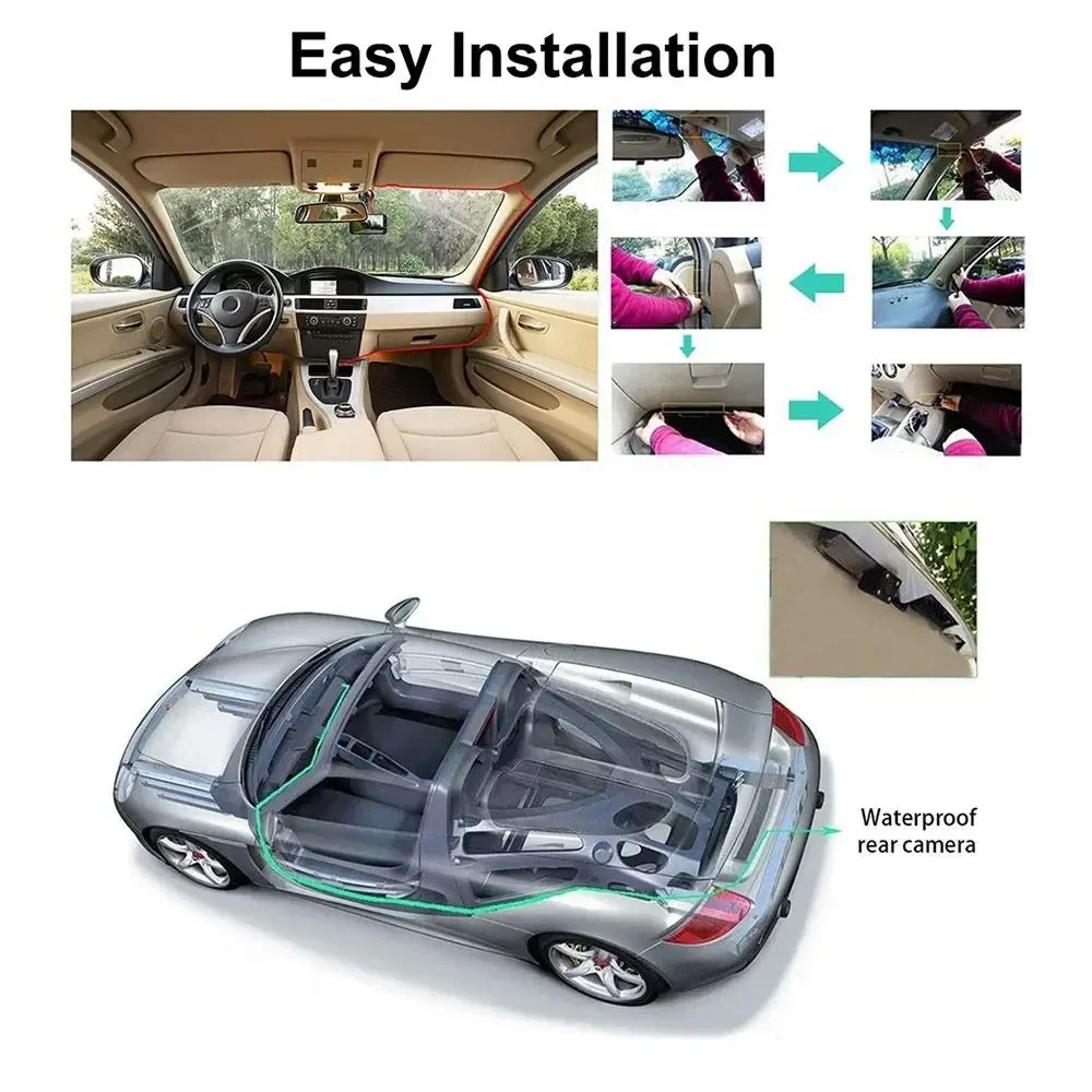 NEW HD 1080P Car DVR WiFi Night Vision Vehicle Camera Dual Lens Parking Monitor Vehicle Use